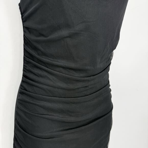 Wild Fable String Strap Mini Dress Black Mesh Overlay Size XS Party Club NEW - Picture 5 of 10